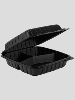 desechable de plastico de MFPP con divisiones para alimentos frios y calientes
